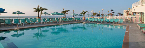 view of the outdoor pool in day time